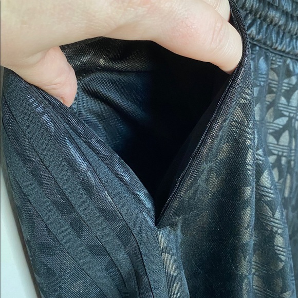 Adidas Wide Leg Trefoil Print Track Pants - Picture 3 of 7